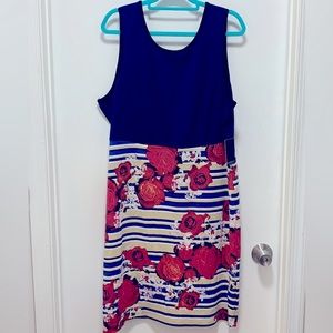 NWT Eloquii Blue Pattern Dress, 22W